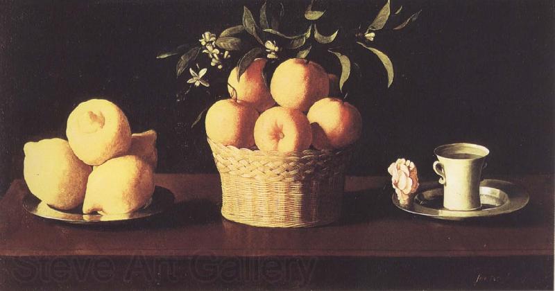 Francisco de Zurbaran Stilleben with oranges Norge oil painting art